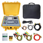 Transformer Turns Ratio Tester Multi-Functional Kit TTR Tester Transformer Ratio Group Tester with Li Battery, 3 Phase Single Phase Ratio Meter, PT CT, Polarity Testing