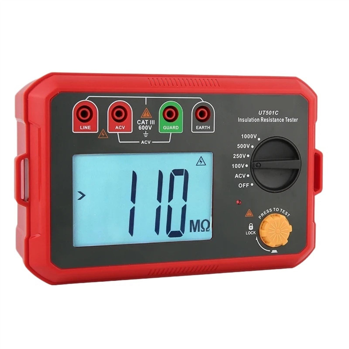 Insulation Resistance Tester UT501C 1000V Digital Megometer Megohmmeter Ohm Tester Auto Range Backlight