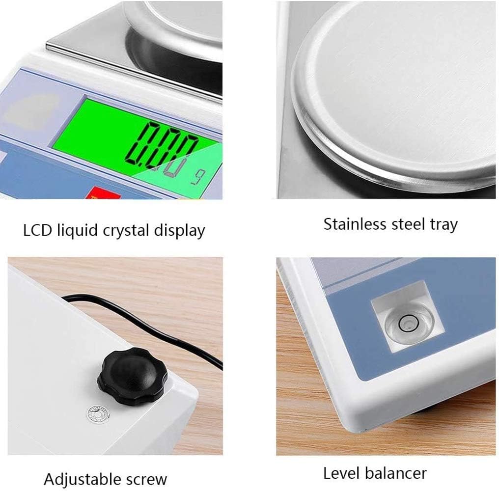 Digital Analytical Balance, High-Precision Electronic Balance, 0.01g Accuracy Digital Scale with Windshield, 13 Unit Conversion, for Lab, Pharmacy, Jewelry Store, Chemical Plant (600g/0.01g)