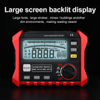 Insulation Resistance Multi Tester, Electrical Megger Insulation Resistance Tester, with Data Storage, Large Screen Backlit Display, Auto Shutdown Function, for Testing Industry