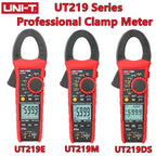 UNI-T Uni-Trend Multimeter clamp Meter UT219E UT219M UT219DS Pro clamp Meter Digital Professional Pliers Ammeter 6000 Counts Electrical Repair Meter Tester(UT219DS)