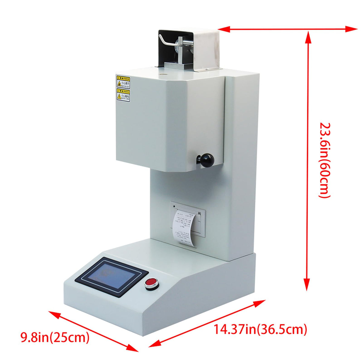 Melt Flow Rate Tester Melt Index Instrument MFR Tester Indexer Flow Rate Meter with Touch Screen and Printer for Polymer Plastic 110V 450W