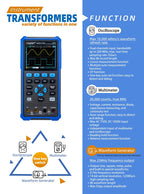 Owon HDS2102S Digital Oscilloscope +Waveform Generator +Multimeter USB 2 Channels 100mhz Osciloscopio Tester Meter