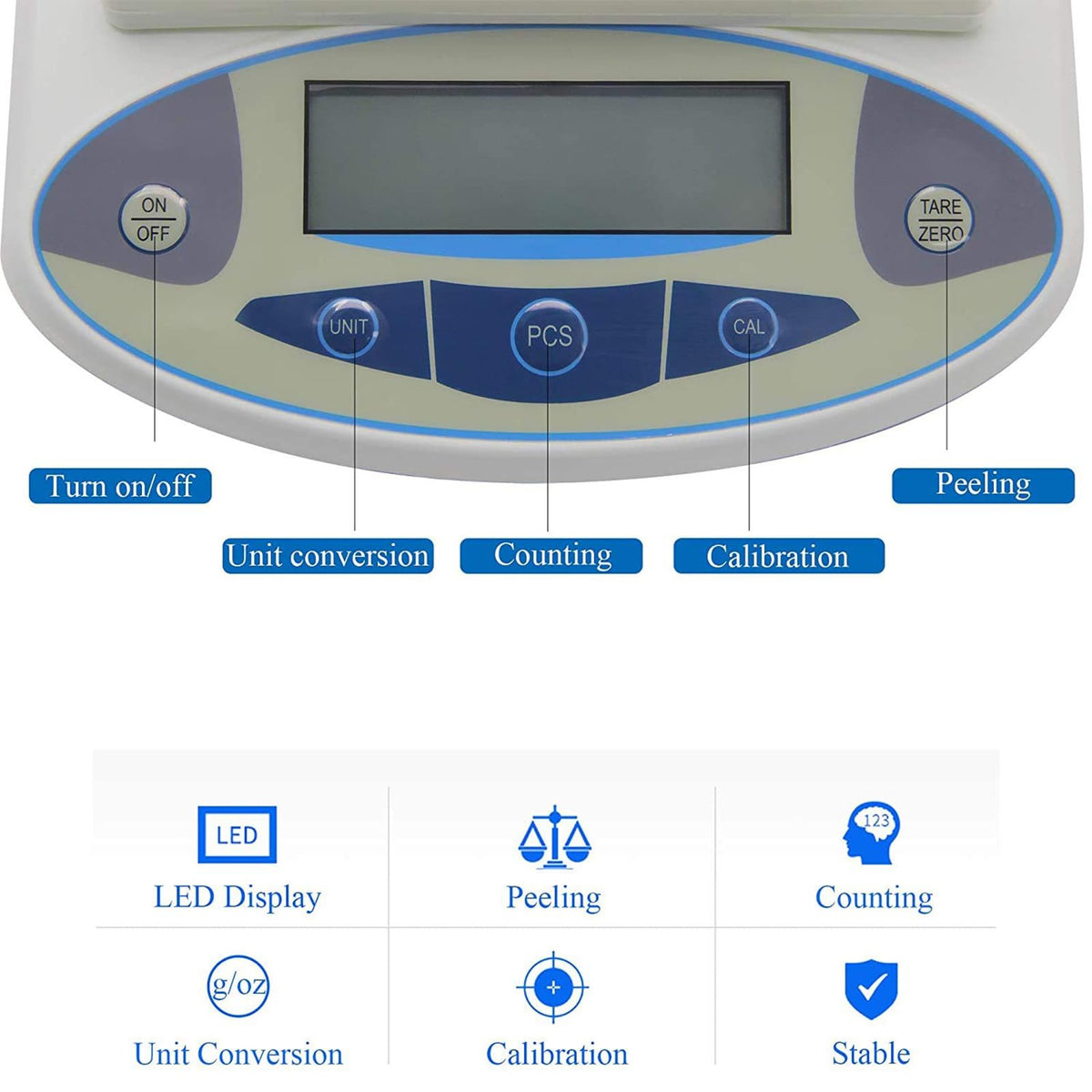 Accuracy Lab Scale,Digital Analytical 0.1g Accuracy Balance,Laboratory Precision Scale,Scientific Scale,Jewelry Scale Digital Kitchen Food Scale (15kg)