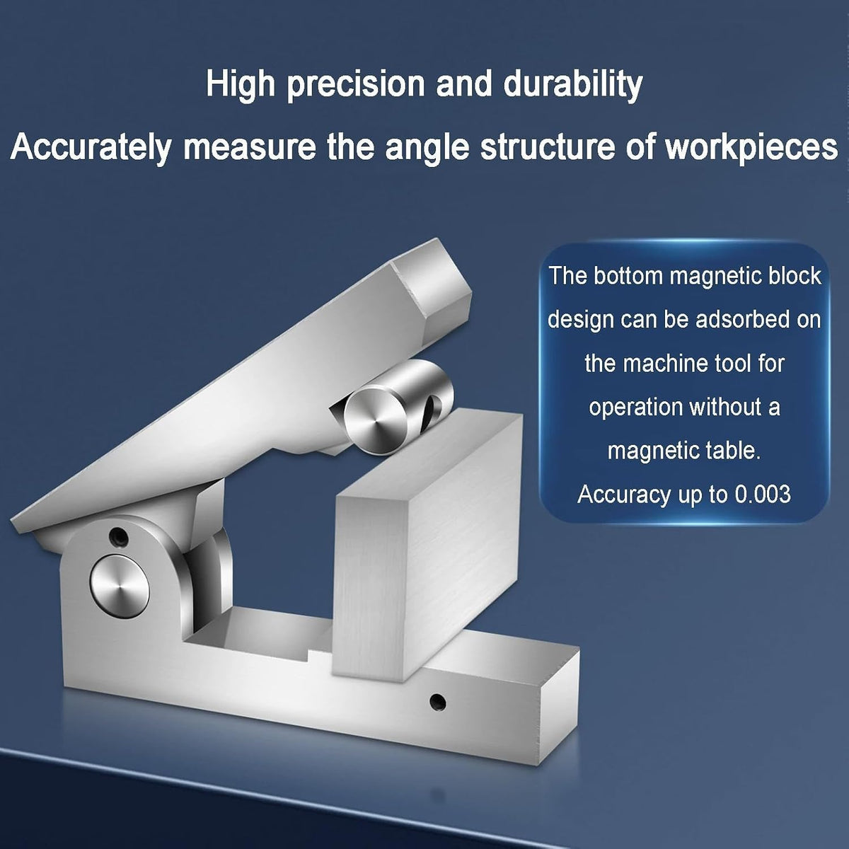 Precision Magnetic Sine Bar for Angle Measurement,0.003mm Accuracy for Accurate Workpiece Angle Measurement, Ideal for Surface Grinding