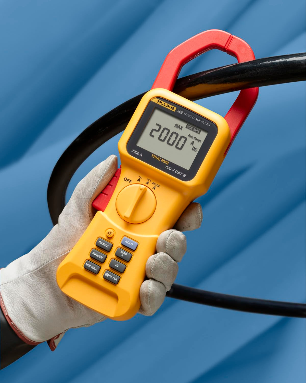 Fluke 353 True RMS Clamp-Meter, 2,000A AC/DC, Conductors to 58mm, Frequency Measurement