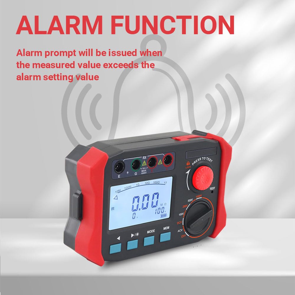 2500V Insulation Resistance Tester Meter for Measuring The Resistance Value of Various Insulating Materials and The Insulation Resistance of Transformers,Motors,Cables and Electrical Equipment