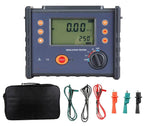 Handheld Insulation Resistance Tester Meter Megohmmeter with Insulation Resistance 0.01MΩ-200GΩ Resolution 0.01MΩ Rated Voltage 100V 250V 500V 1000V 2500V 500 Groups Data Storage