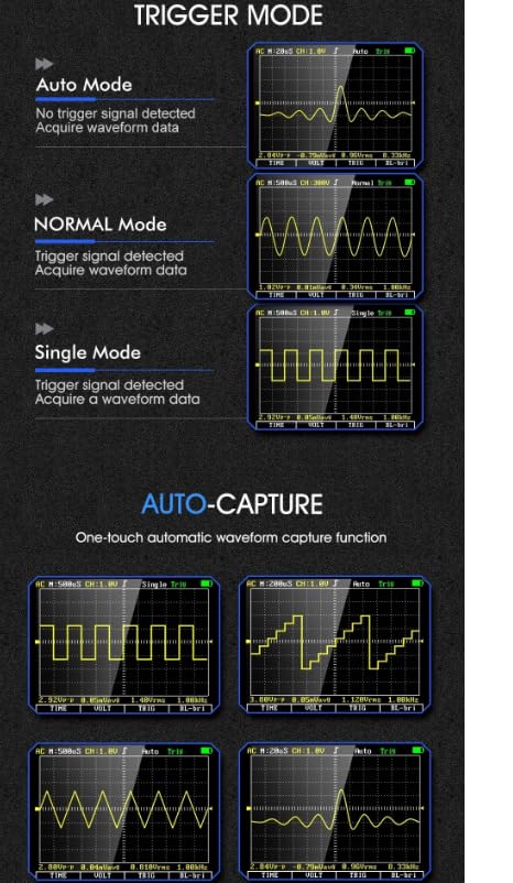 ET2010A 2 in 1 DigitalOscilloscope Multimeter 1MHz2.5MSps Laboratory OscilloscopeElectrical RepairOscilloscope