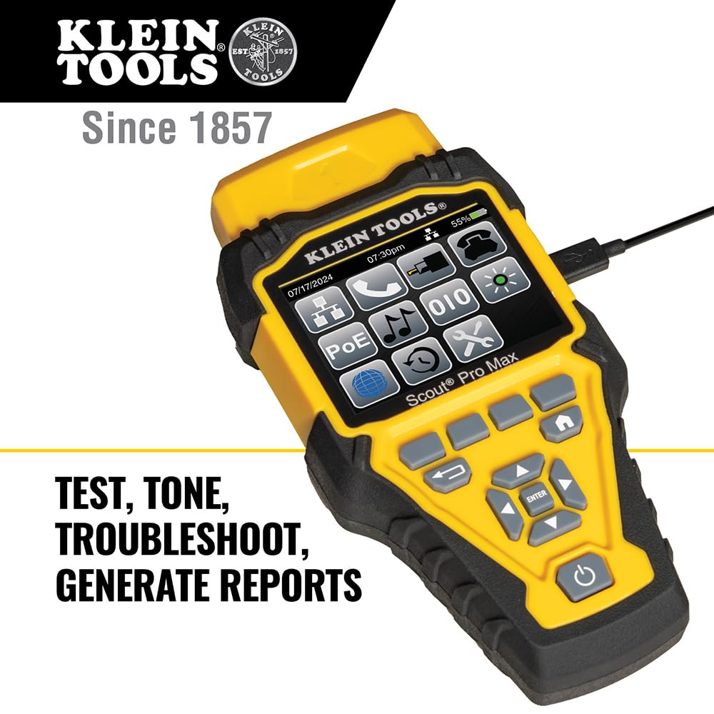 Klein Tools VDV501-770 Scout Pro Max Network Cable Tester with Remote Set