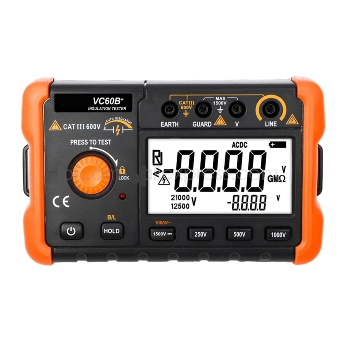 VC60B+ 250V/500V/1000V Digital Insulation Resistance Tester Megohmmeter