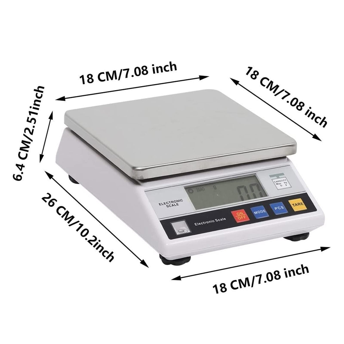 0.1g High Precision Digital Accurate Analytical Balance, Electronic Balance Scale, Laboratory Weighing Industrial Scale with Counting Function Lab Scale (6kg/0.1g)