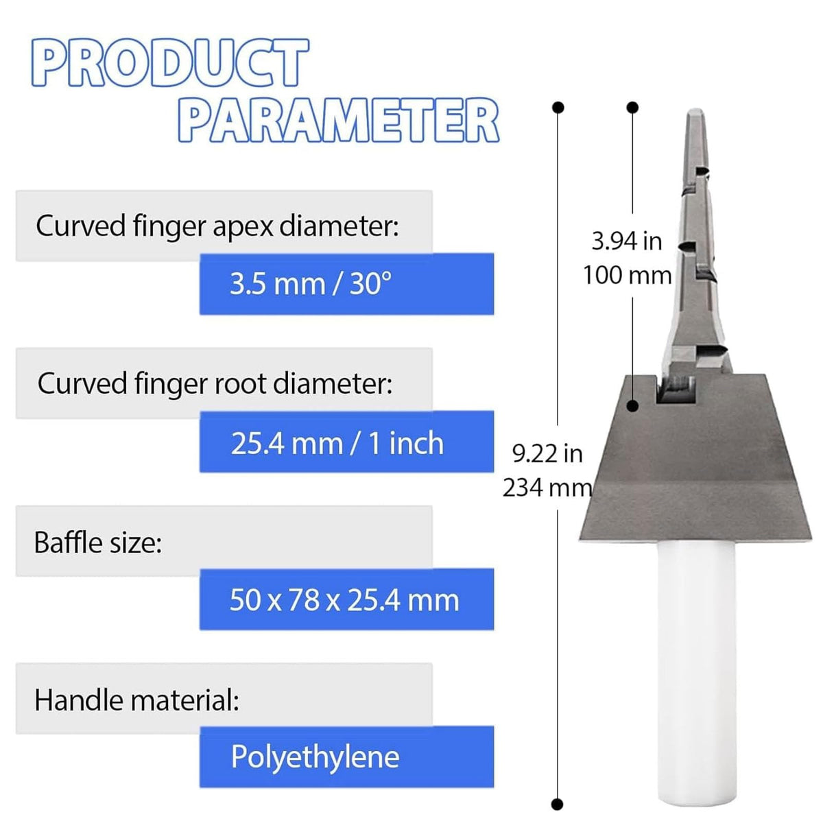3.5mm Hinged Test Probe, Ul Articulated Test, Bend Test Finger Accessibility Probe, Electric Shock Protection, Ul Test Curved Finger, for Electrical, Industrial, Scientific, Laboratory