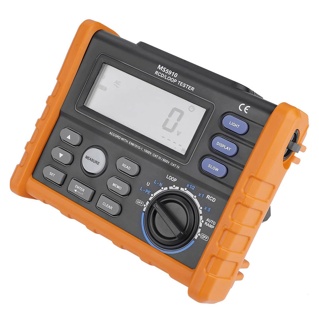 Kadimendium MS5910 Switch Tester Durable RCDLOOP Tester with USB Cable for Data Transmission, Auto Power Off Feature, Suitable for Electrical Engineers