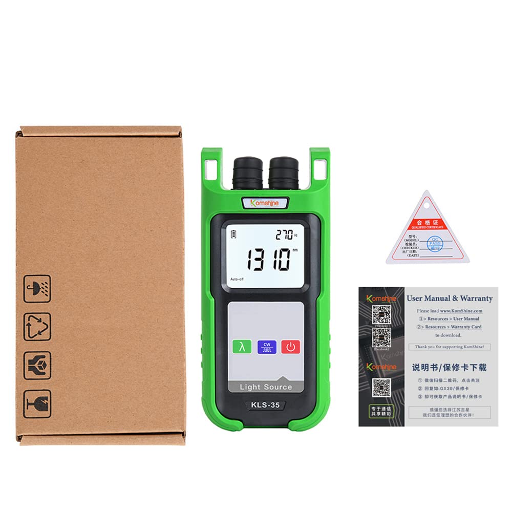 Optical Fiber Light Source KOMSHINE KLS-35 PON Type for 1310/1490/1550nm Typical Output Power：-5dB