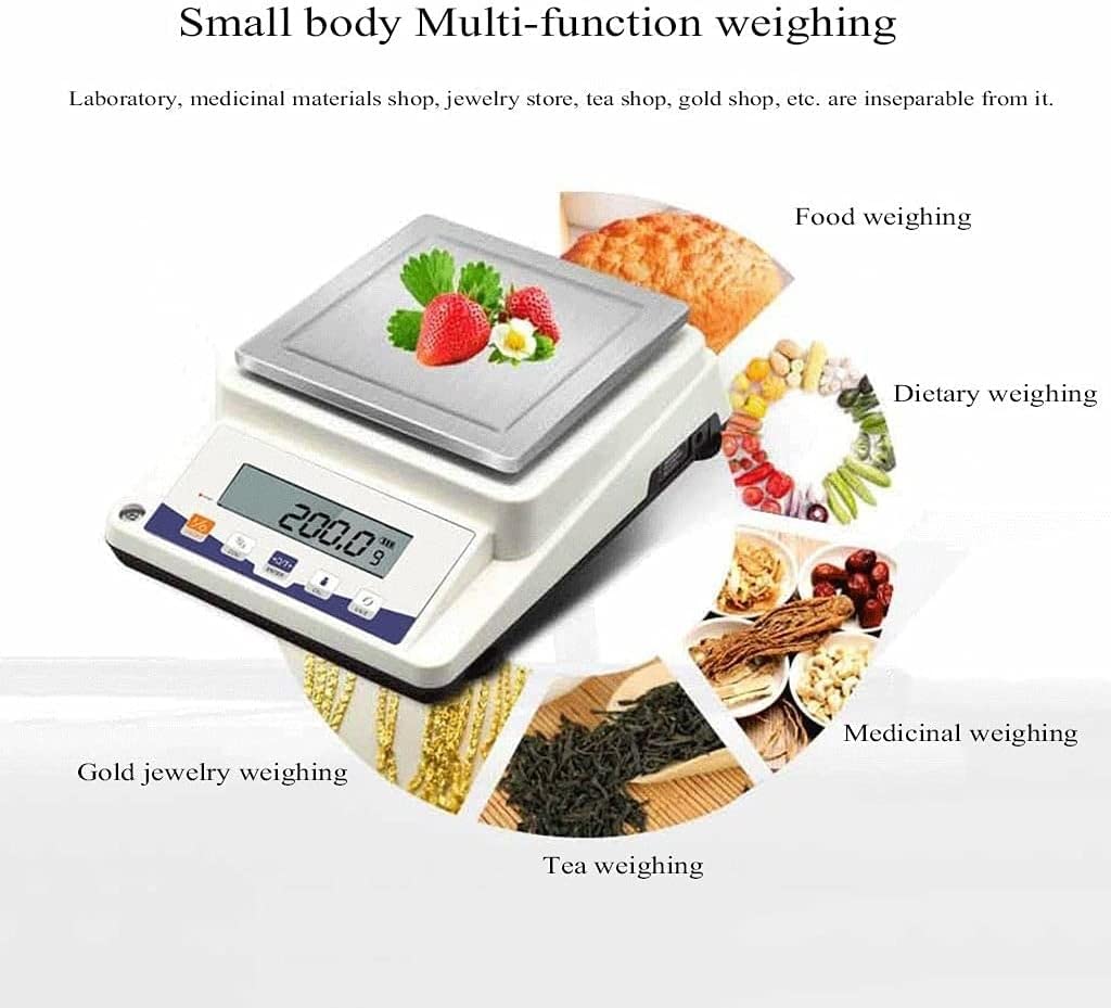 Counting Scale Lab Analytical Precision Balance 0.1 Gram Scale Electronic Balance Jewelry Scale Kitchen Precision Weighing Ac/Dc Adapter Scales