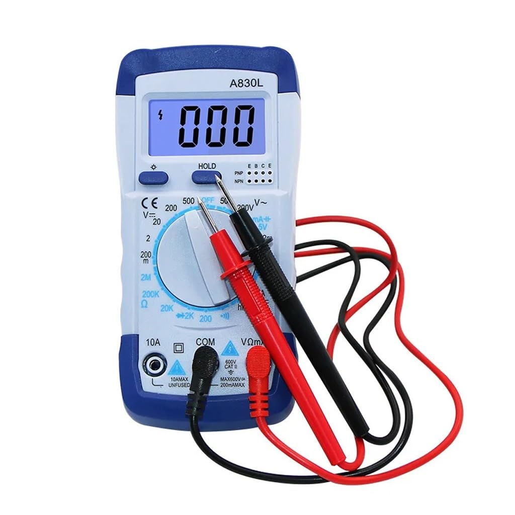 Voltmeter Ammeter Ohm Tester High Safety Handheld Meter Electrical Testing Tool LCD Digital Multimeter(E)
