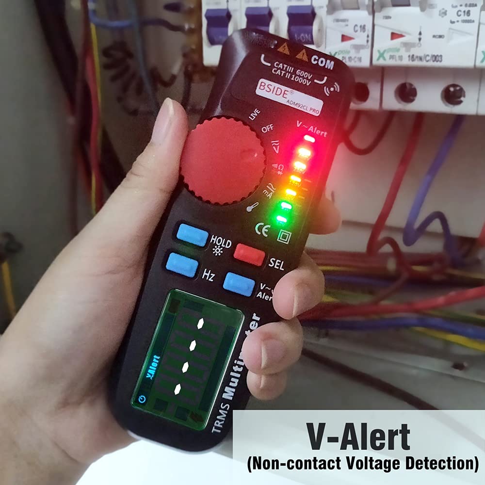 Mode Multimeter Digital Voltmeter Color Display Voltage Indicator Current Capacitance Battery Tester