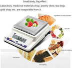White Electronic Scales Electronic Balance Lab Scales Precision Digital Jewelry Scale Backlit Stainless Steel(610g/0.01g)