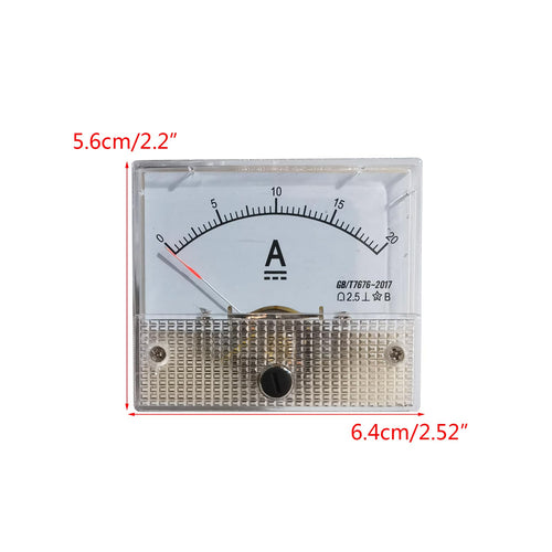 Ammeter DC-Analog Current Meter Panel Mechanical Type Microampere Meter Measuring Instrument Tool Accuracy Analog Panel Ammeter Current Meter Panel Mechanical Type Meter
