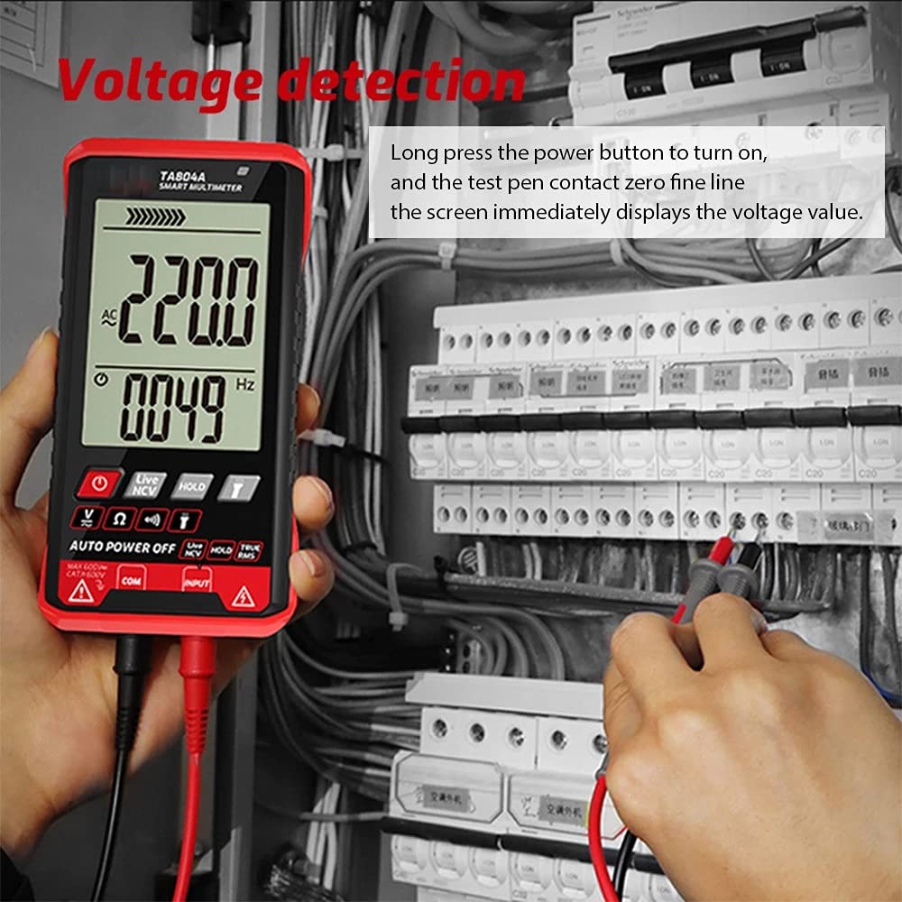 TA804A Digital Multimeter Professional Auto Tester True RMS Thin Intelligent OHM NCV Voltage Meter