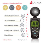 HF-B3G Triple Axis HF RF EMF Meter Analyzer and Detector + Aluminium Case & Calibration Certificate: 50MHz - 3.5GHz Measuring EMF from Cell Phones Smart Meters Cell Towers