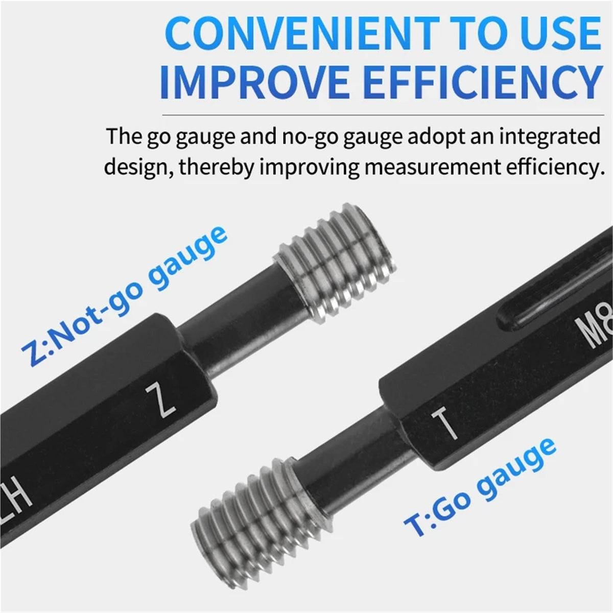 1 PCS 6H Left Hand M40-M47 Steel Mer-cury Gage Metric Fine Thread Plug Gauge X3.0/2.0/1.5/1.25/1.0/0.75(M45X3.0-6H LH)