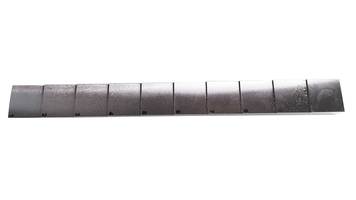 10 Step 1mm 2mm 3mm 4mm 5mm 6mm 7mm 8mm 9mm 10mm Test Calibration Block for ultrasonic Thickness Gauge Calibration Block Thickness and linearity in NDT Testing w/ 1018 Steel Color White