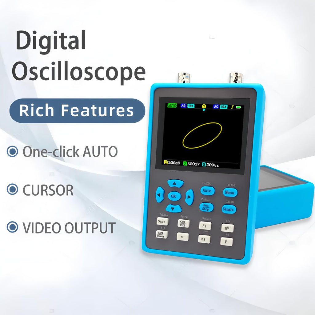 ZEEWEII DSO2512G 2.8 Inch Handheld Digital Oscilloscope 120M Bandwidth Dual Channel Oscilloscope Signal Generator Xymode(DSO2512G)