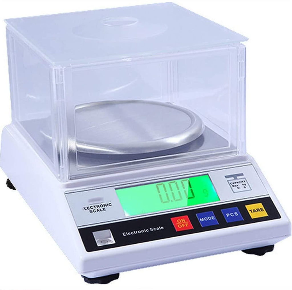 Digital Scale High Precision Lab Scale Digital Laboratory Analytical Electronic Balance with Windshield 0.01g Calibration Weight Rechargeable Battery,600g/.01g (2000g/.01)