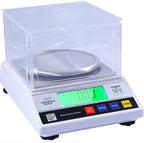 Digital Scale High Precision Lab Scale Digital Laboratory Analytical Electronic Balance with Windshield 0.01g Calibration Weight Rechargeable Battery,600g/.01g (2000g/.01)