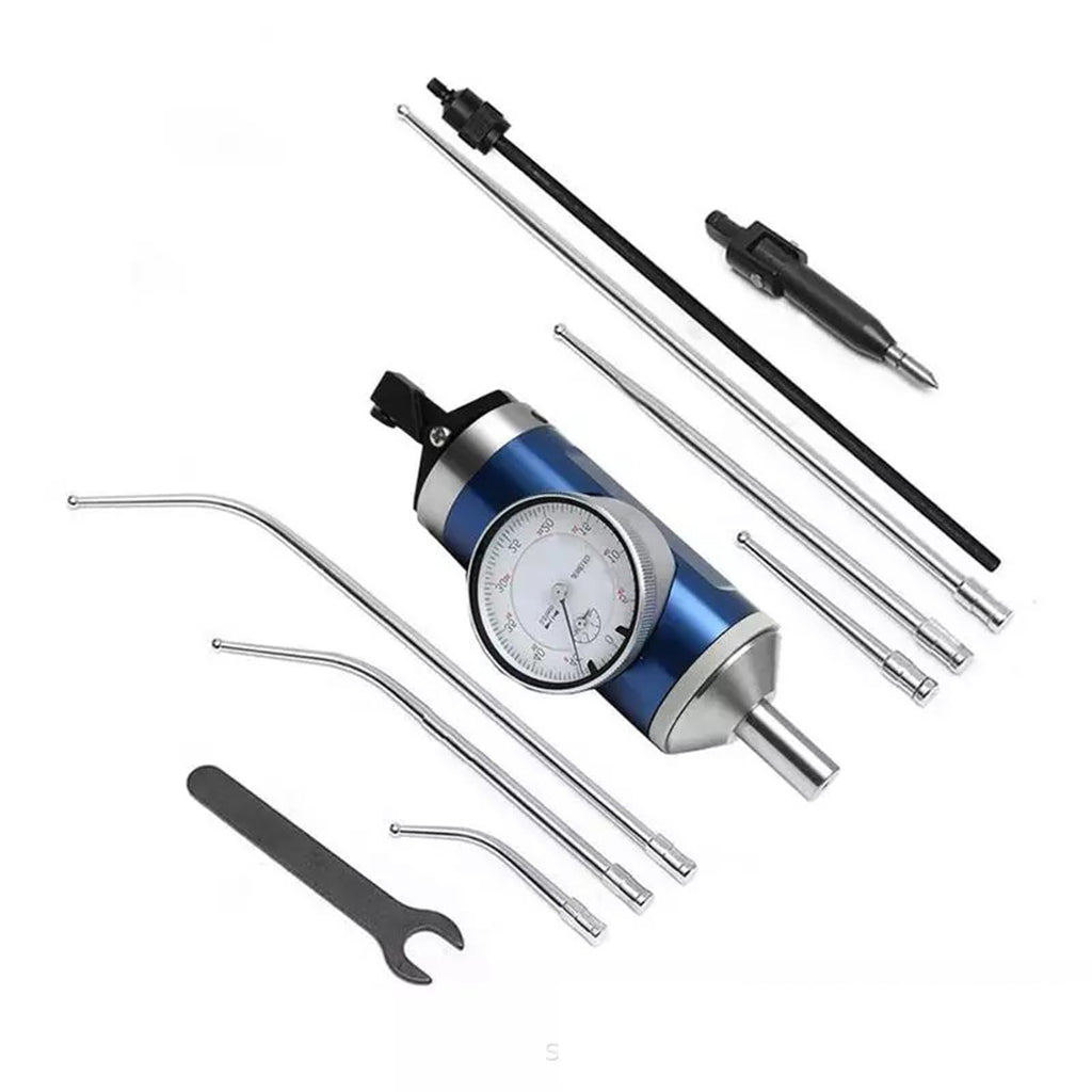 0-3mm Coaxial Centering Indicator, Diall Indicator Set, Positionering Measurement Tool, with 6 Probes, and 1 Test Rod, with Storage Case, for Milling Machine Center Test Dial
