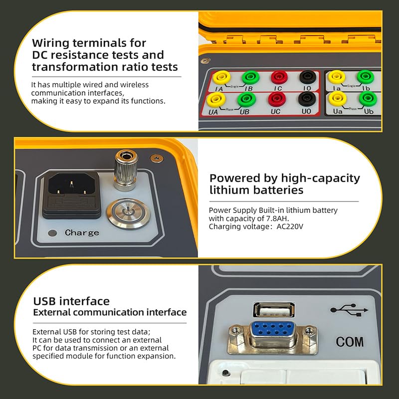 Tester Turns Ratio and Transformer Winding Resistance Tester TTR Winding Meter 2 in 1