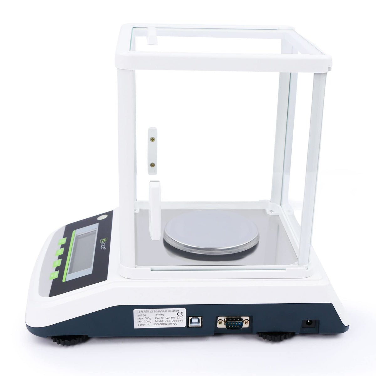 U.S. Solid 1mg Analytical Balance High Precision Digital Lab Scale with 2 LCD Screens, RS232 USB Interface (300gx0.001g)