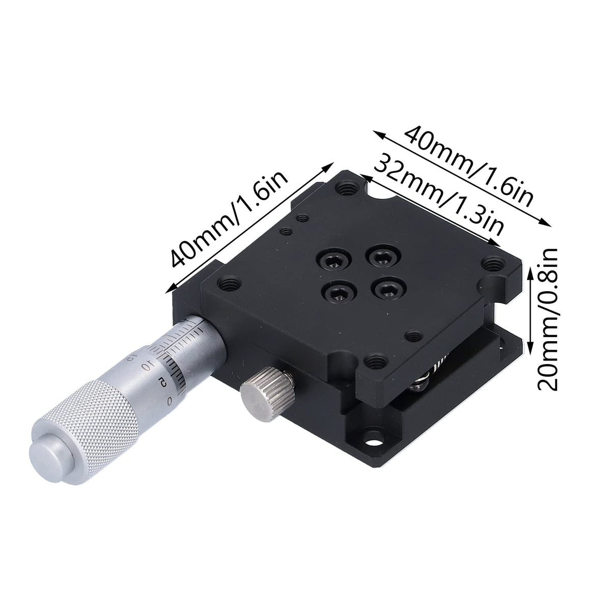 RF A40 Micrometer Rotation Stage, ±10° Manual Fine Tuning for