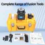 TFN Fiber Optic Fusion Splicer, Core Alignment Splicer with 4-Motor System, 6s Splicing & 15s Heating, 5” HD Touch Screen, Automatic Fiber Splicer with 5200mAh Battery, FTTH Fusion Splicer Kit