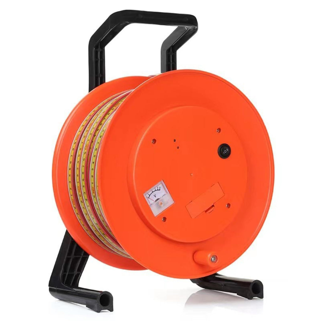 Water Level Meter, Stainless Steel Probe, 10-300m Cable Reel, Groundwater/Well Depth Detector, Accurate Liquid Level Measuring Tool(30m)