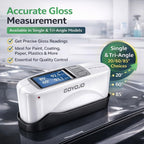 GOYOJO Three Angles Gloss Meter 20º 60º 85º Precision Glossmeters with Calibration Board, for Measure Stone, Paint, Ink, Marble, Floors, USB Interface Storage High End QC Software 5000 Data 0-200Gu