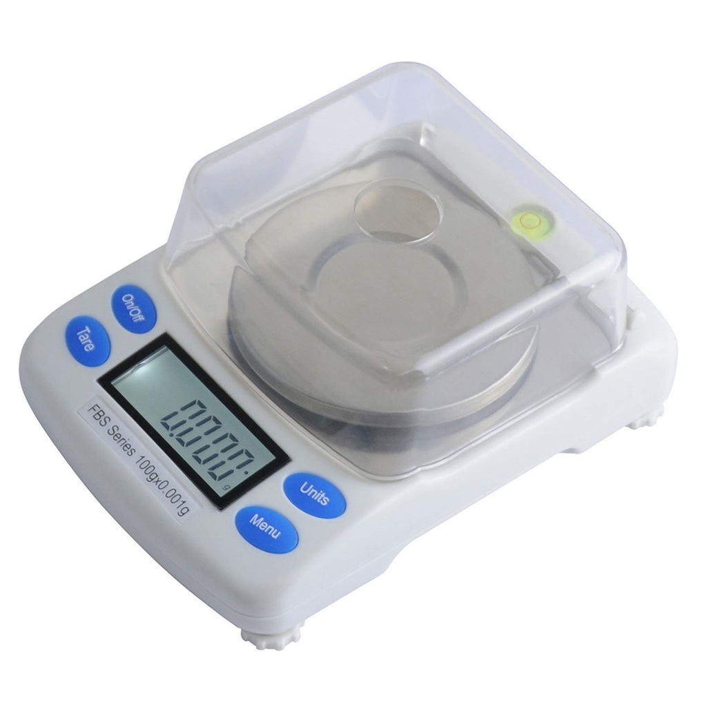 Digital Pocket Scale, Precision Mini Food Scales Potable Smart Jewelry Balance with Windshield LCD Backlit Tare Function Stainless Steel(White 100g/0.001g)