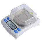 Digital Pocket Scale, Precision Mini Food Scales Potable Smart Jewelry Balance with Windshield LCD Backlit Tare Function Stainless Steel(White 100g/0.001g)