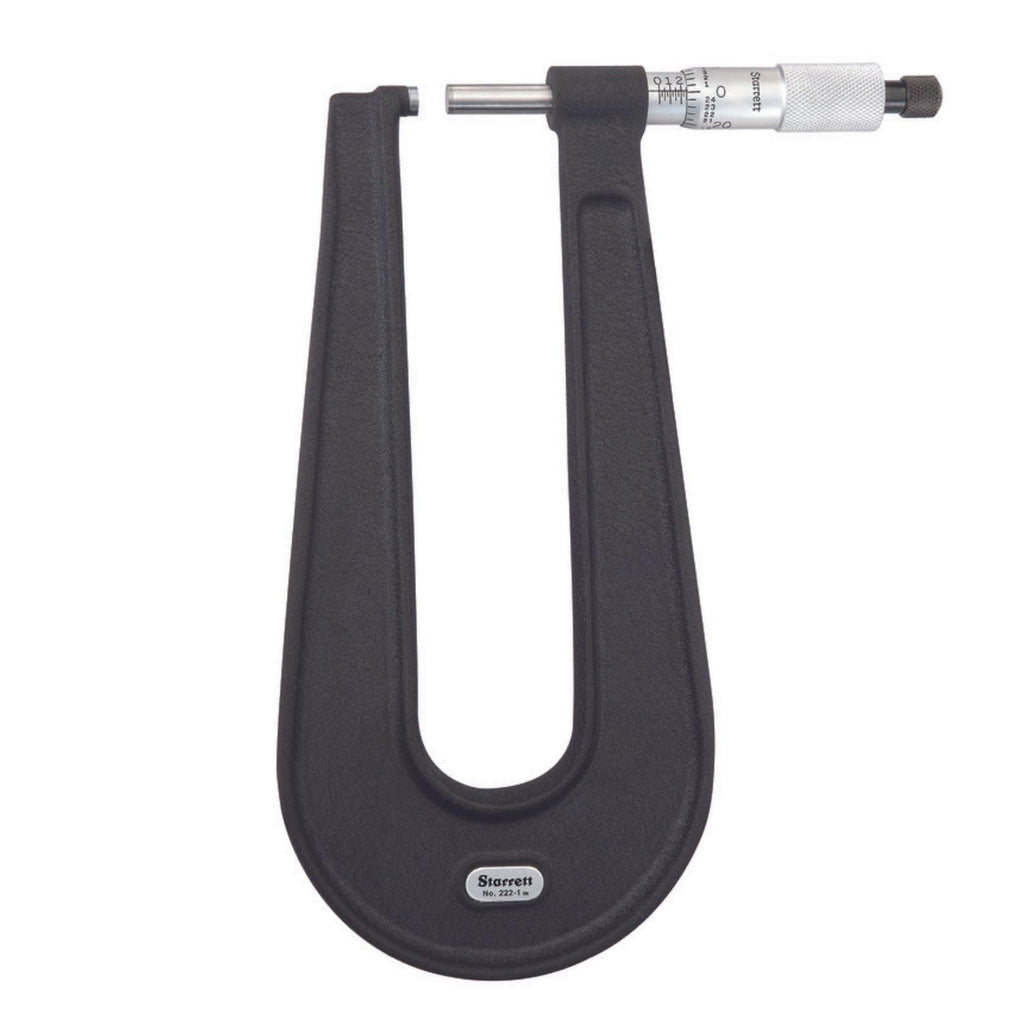 Starrett Sheet Metal Micrometer, 0-1" Range, .001" Graduation