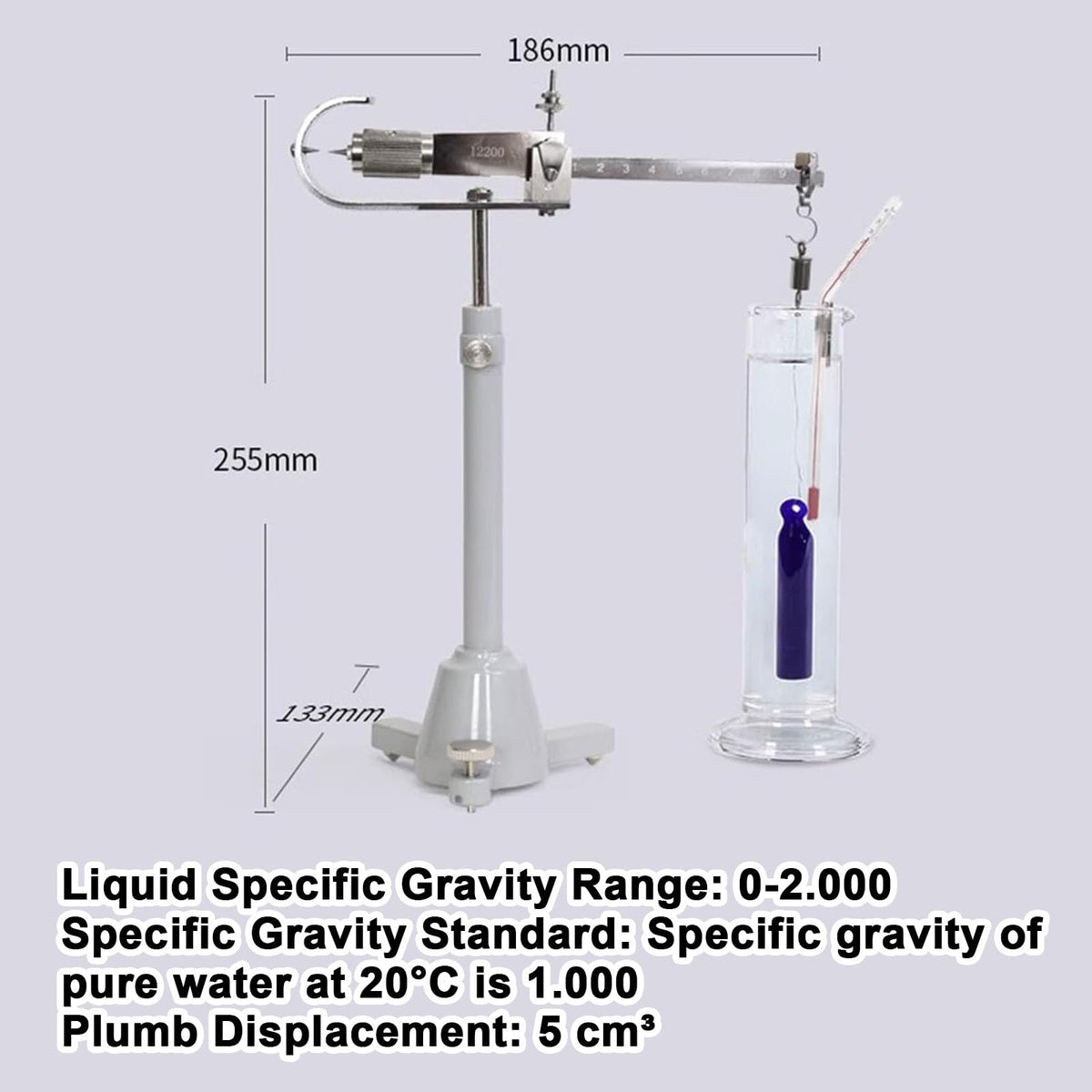 Webster's Liquid Specific Balance, Mechanical Density Weight Specific Scale, Accuracy 0.001, Density Balance Measuring Range: 1-2.000, for Measuring Liquid Density