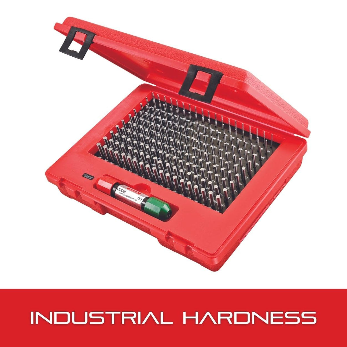 Starrett Precision Steel Pin Gage Set, .061-.250" Range,190 Gages