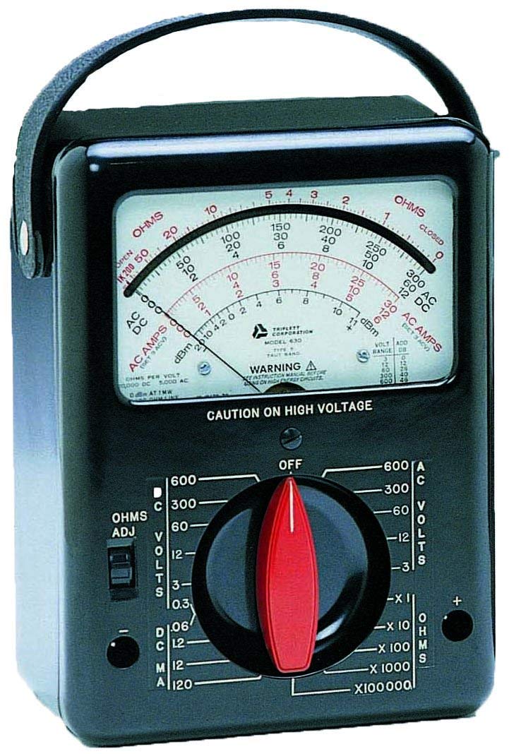 Triplett 3030 Model 630 Classic Analog Multimeter - AC/DC Voltage, DC Current, Resistance, dB Ranges