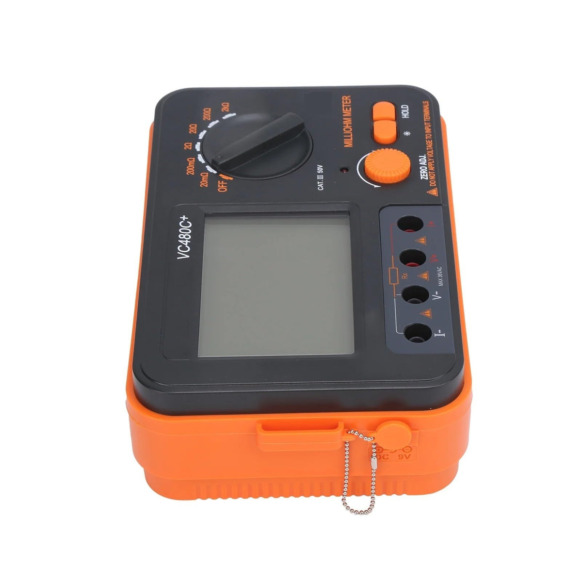 Resistance Meters, Hand Held Resistance Tester VC480C 0.01mΩ‑2kΩ 6‑Gear Digital Milliohmmeter 4‑Wire Measurement Low Resistance Tester