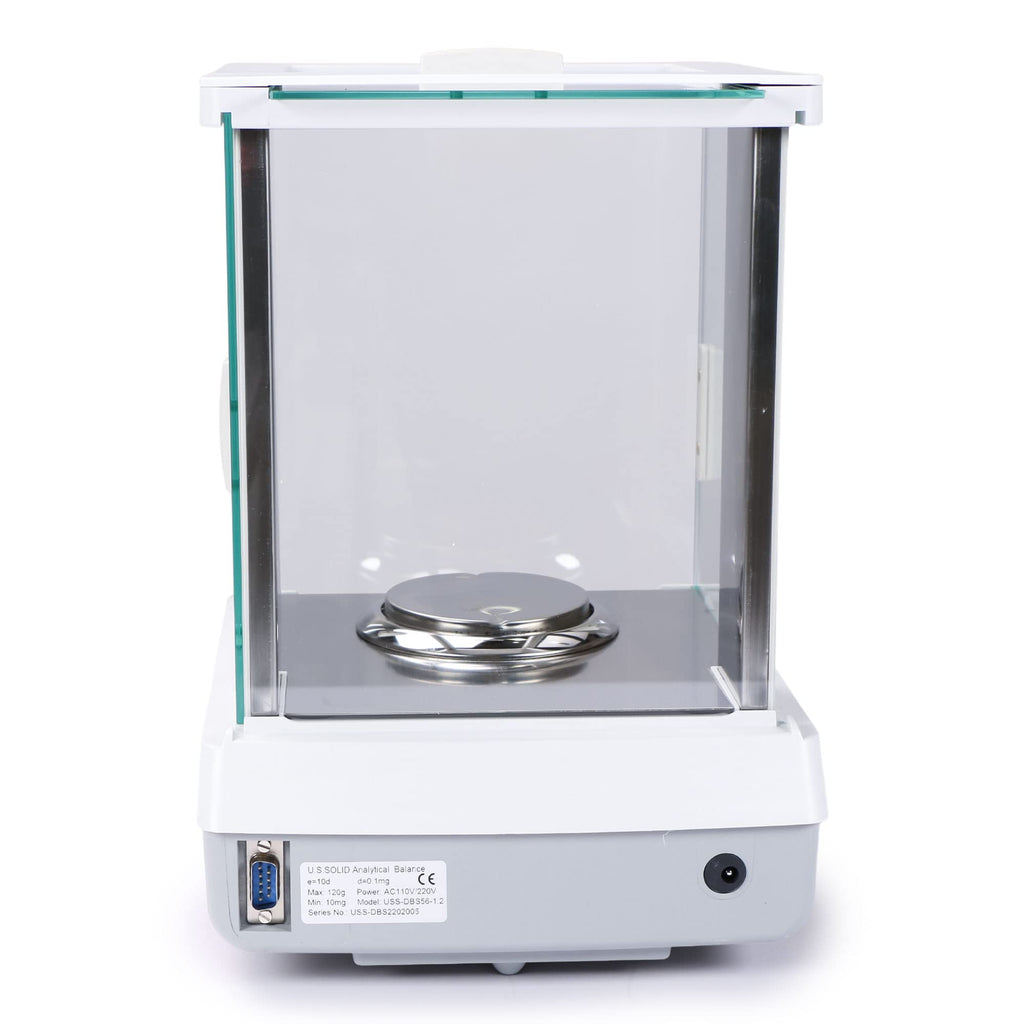 U.S. Solid 320g x 0.1mg Analytical Balance | 0.0001g Precision Laboratory Scale for Jewelry Analysis, Scientific Research & Compounding | RS232 Interface & Underhook Weighing | g, mg, ct, oz