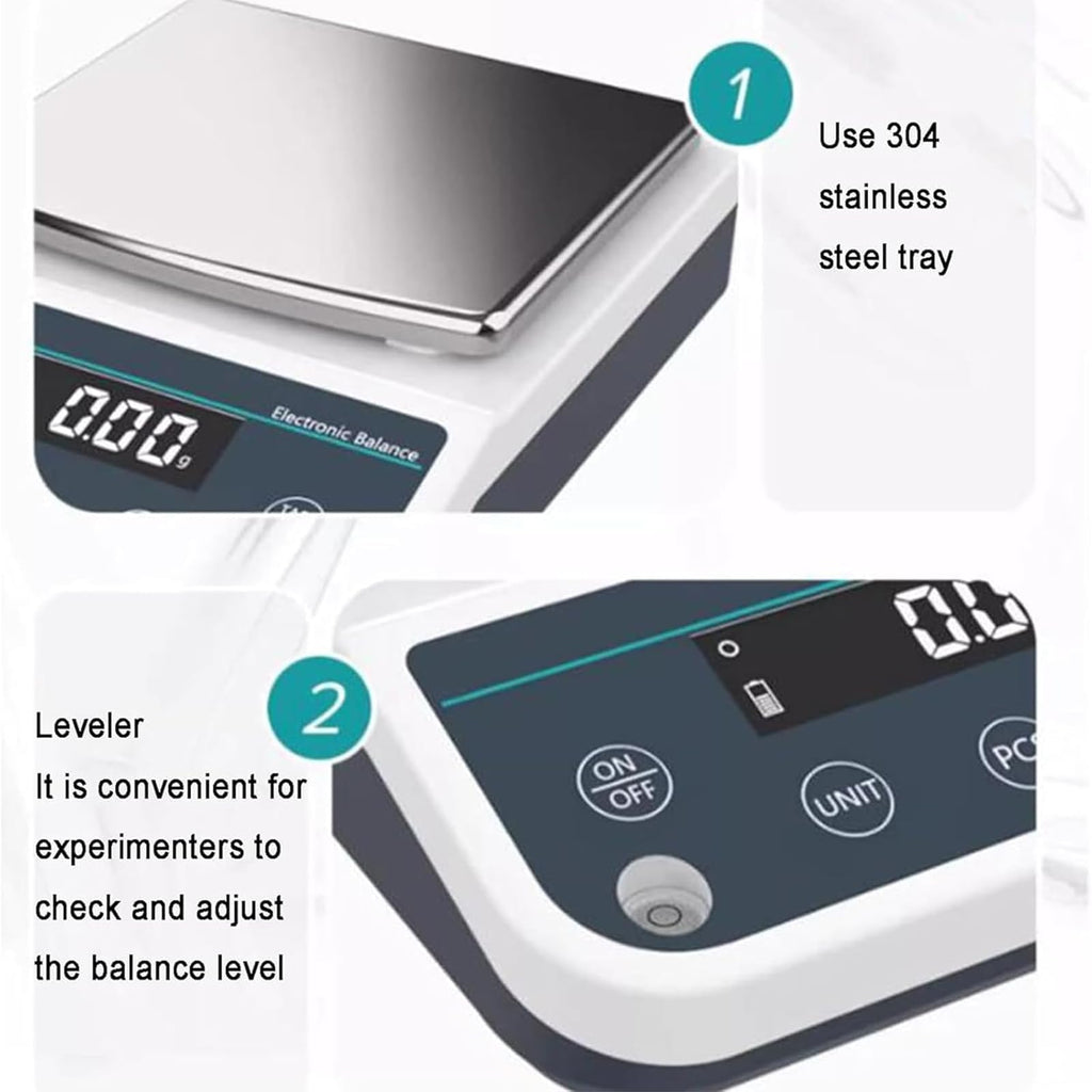 300g Electronic Analytical Balance, High Precision Electronic Scale with Display Screen, Accuracy: 0.001g, Electromagnetic Balance Sensor, for Jewelry and Medicinal Materials