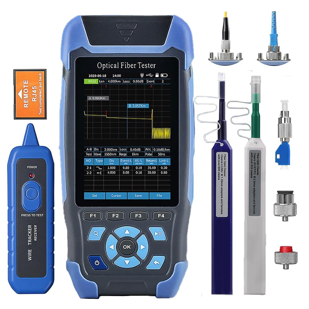 Mini-Pro 1610nm SM OTDR Mulit-Function Tester can On-line Live Test Built in OPM/OLS / RJ45 Test/VFL Test Rang 5m-60Km Dynamic Range 22dB Connector UPC (YD-3000-1610-UPC)