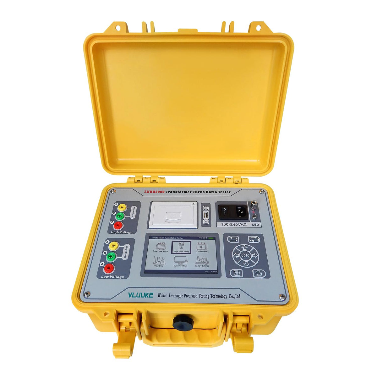 Transformer Turns Ratio Tester Multi-Functional Kit TTR Tester Transformer Ratio Group Tester with Li Battery, 3 Phase Single Phase Ratio Meter, PT CT, Polarity Testing