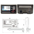 12inch 40inch Lathe DRO Kit 2 Axis Digital Readout Display Glass Linear Scale 1um with High Precise Mini Metal Lathe LCD Display
